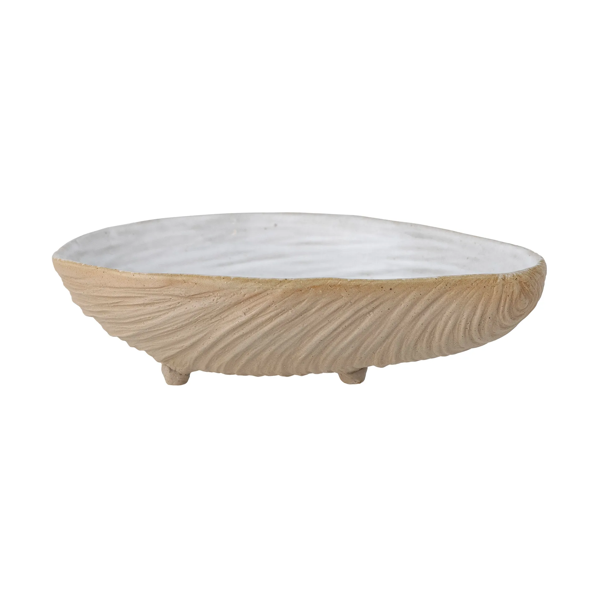 Bakur decorative bowl shell 14x20 cm, Beige-Grey Bloomingville