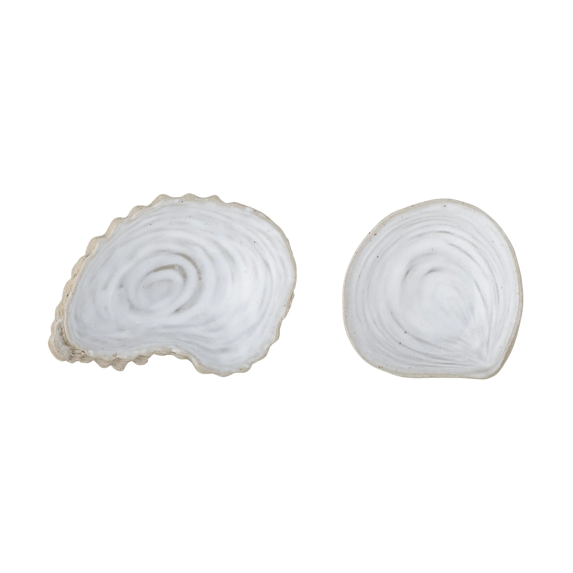 Bakur decorative bowl shell 2 pieces, Beige-Grey Bloomingville