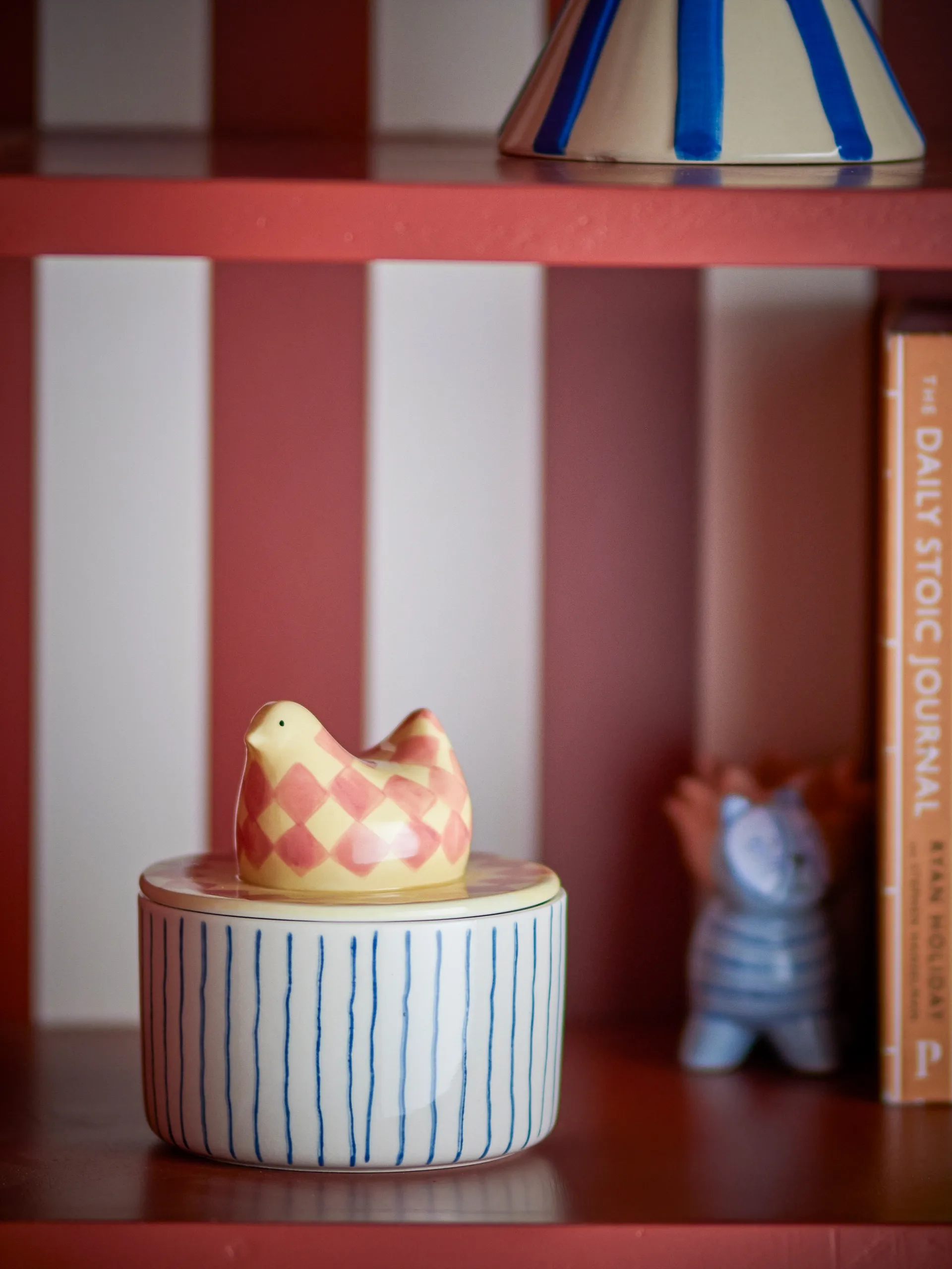 Biona bowl with lid Ø11 cm, Rose Bloomingville