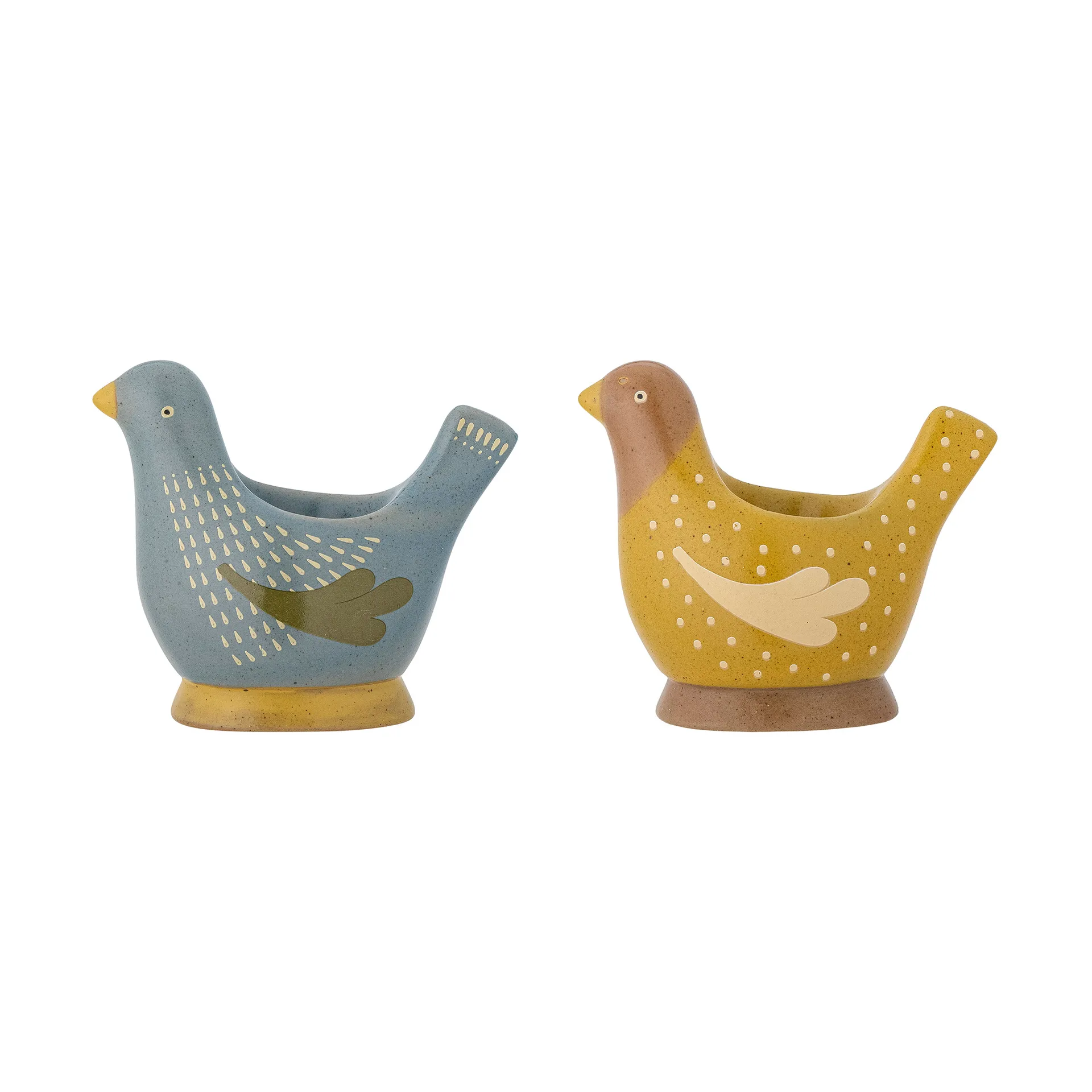 Birdy egg cup 2-pack, Blue-yellow Bloomingville