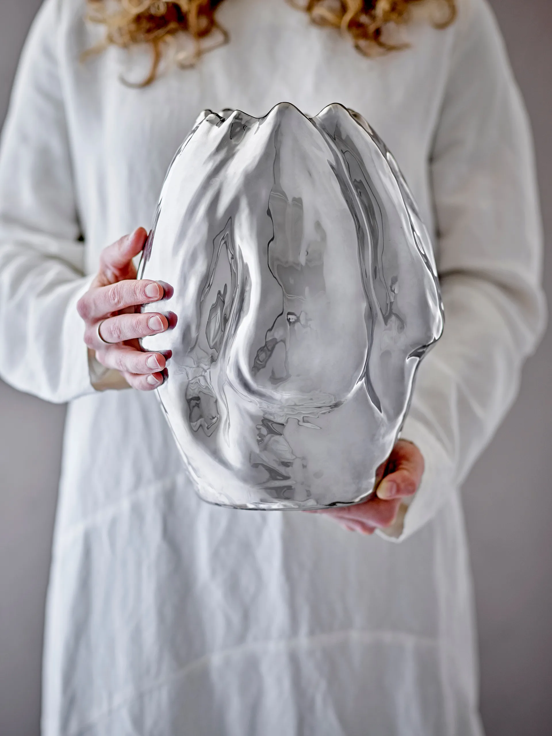 Bobby vase 23.5x29 cm, Silver Bloomingville