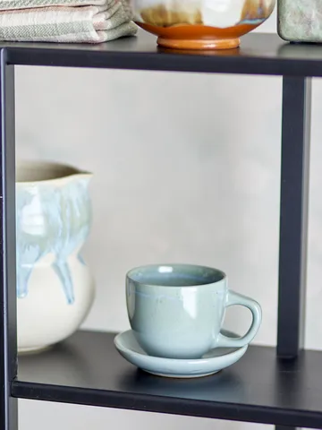 Brenta cup with saucer 4-pack - Blue - Bloomingville