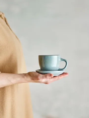 Brenta cup with saucer 4-pack - Blue - Bloomingville