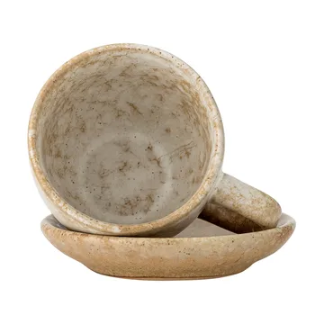 Brenta cup with saucer 4-pack - Natural - Bloomingville