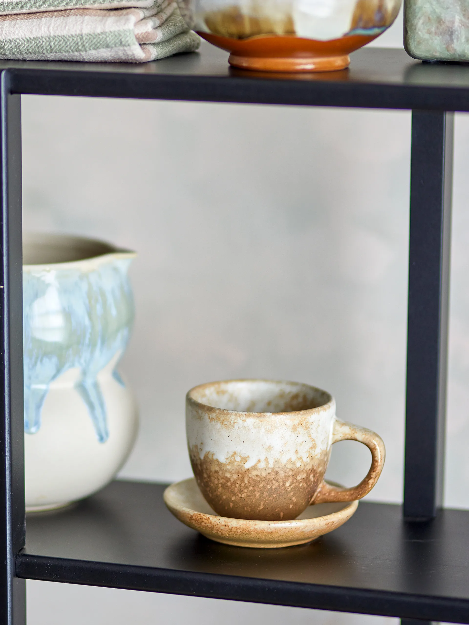 Brenta cup with saucer 4-pack, Natural Bloomingville