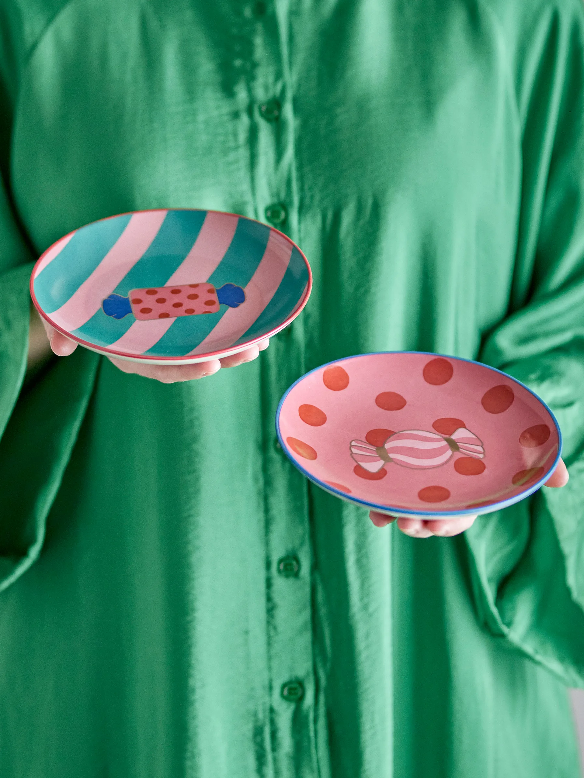 Caramella plate Ø16 cm 2 pieces, Pink Bloomingville