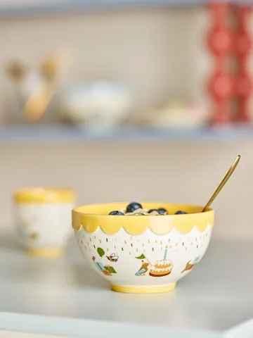 Celebrate bowl Ø13.5 cm - Yellow - Bloomingville