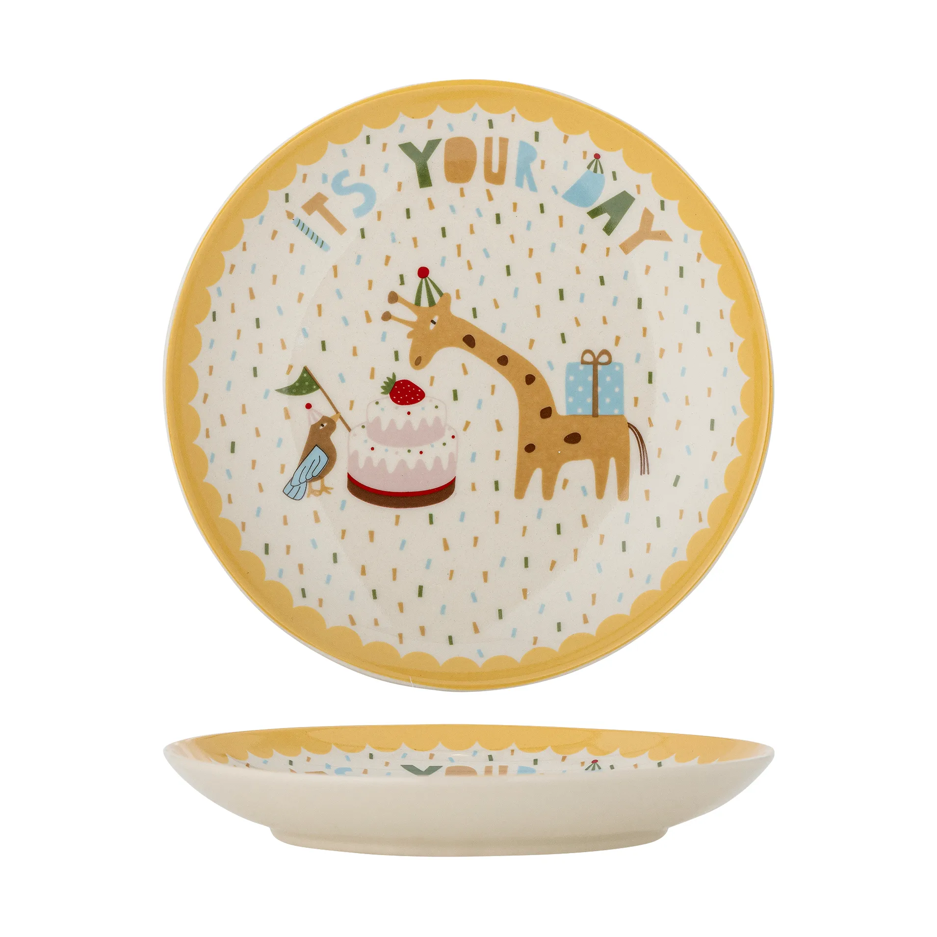 Celebrate plate Ø16 cm, Yellow Bloomingville