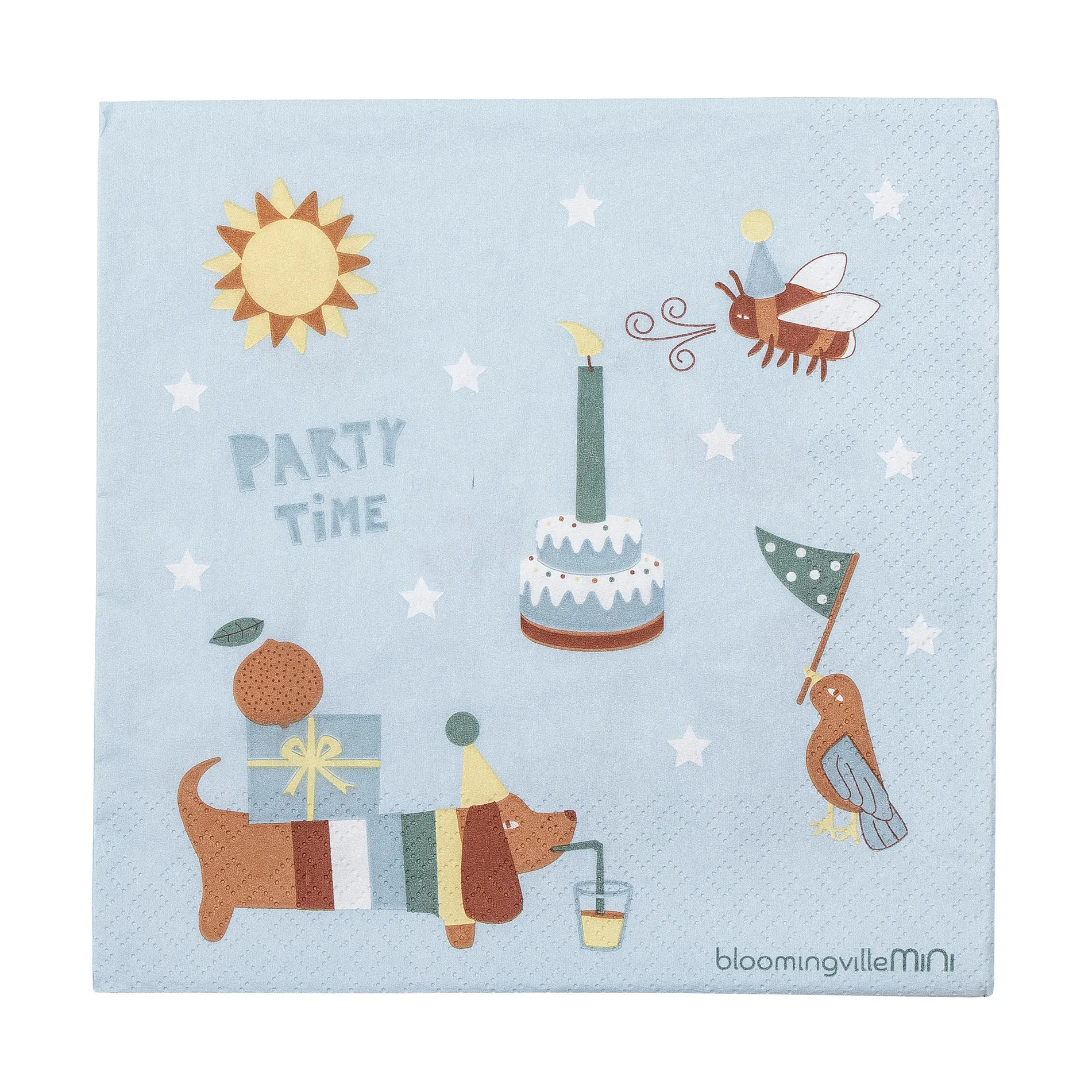 Charlie napkin 33x33 cm 20-pack, Blue Bloomingville