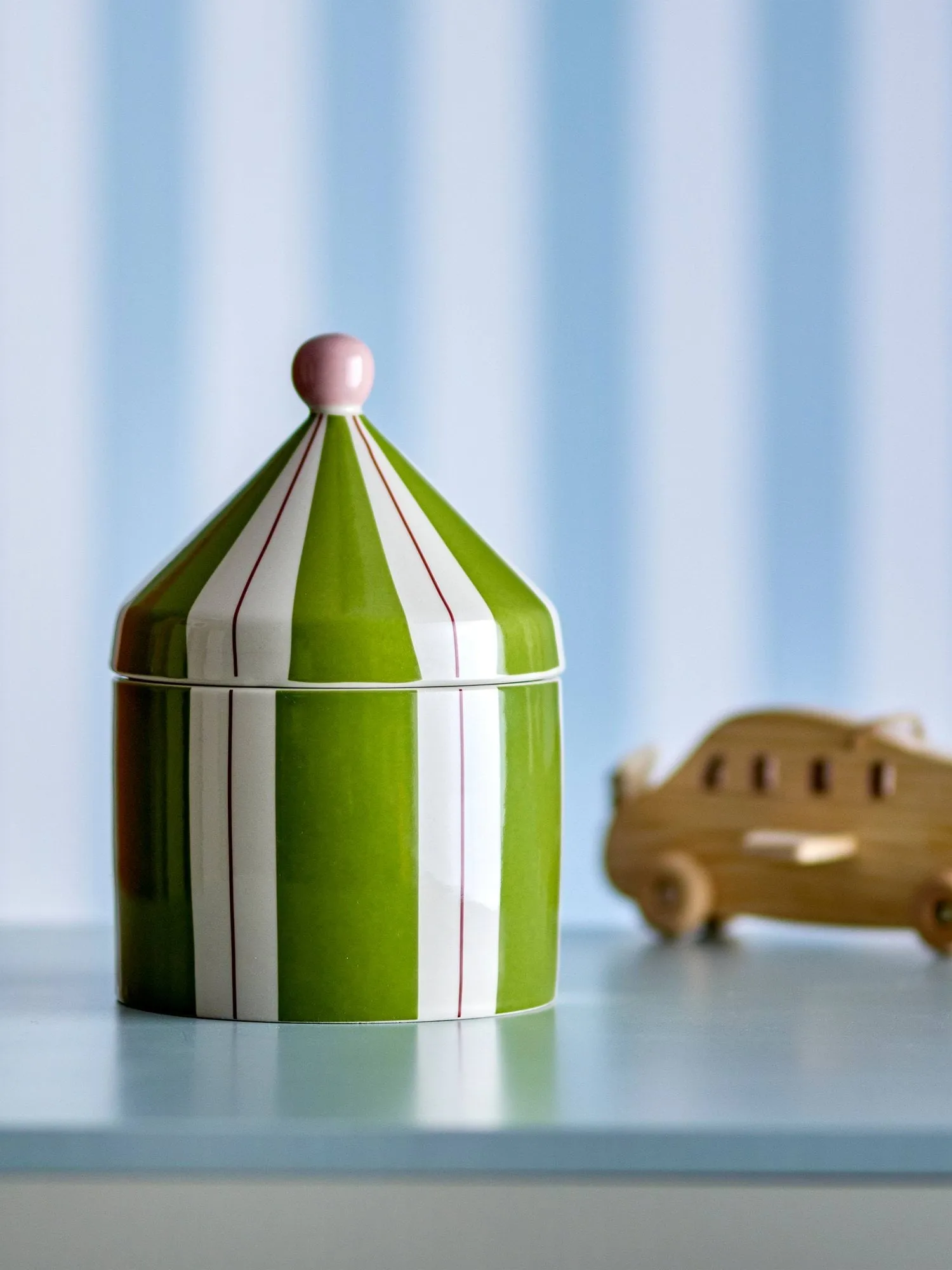 Cimmi jar with lid, Green Bloomingville