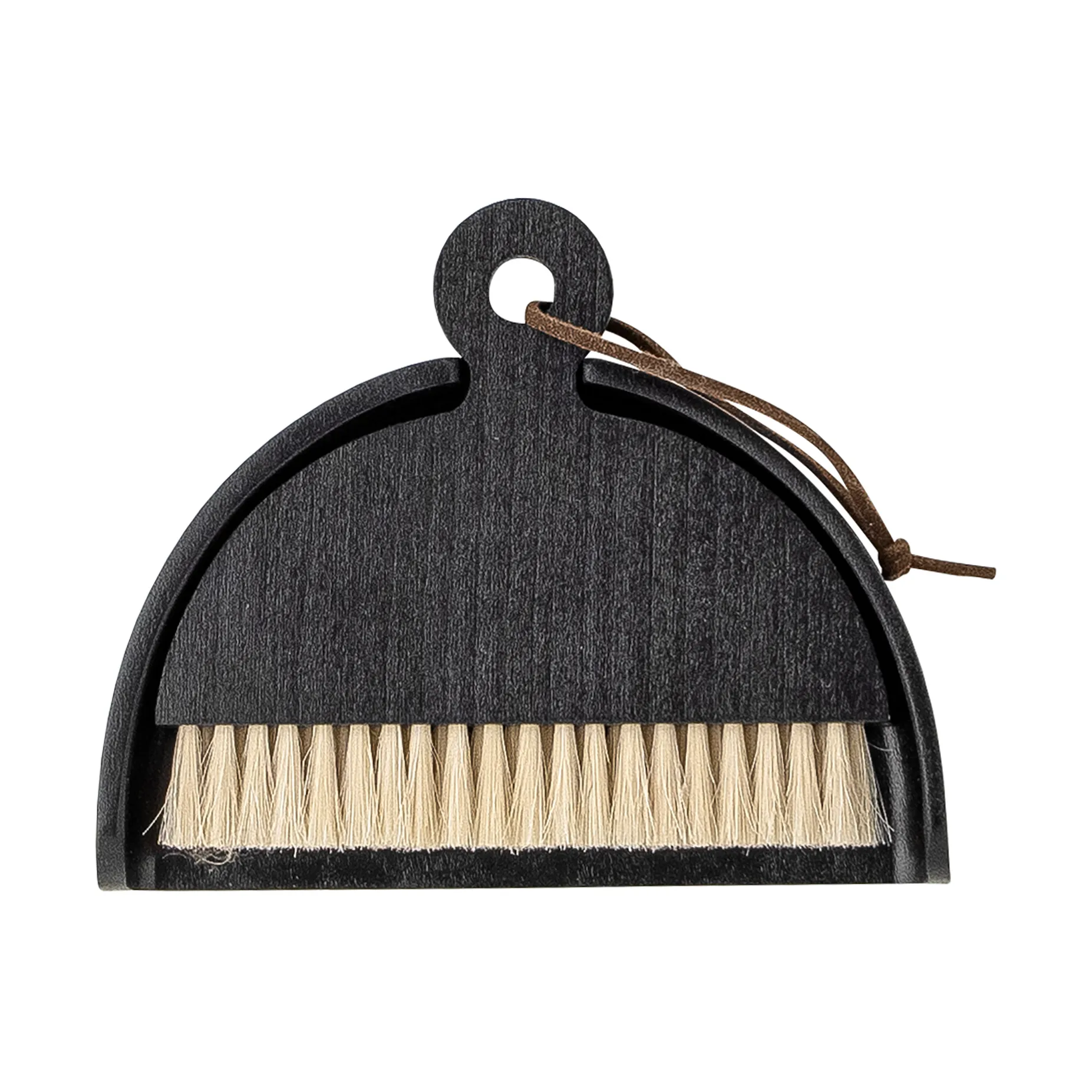 Cleaning dustpan & broom, Black beech Bloomingville