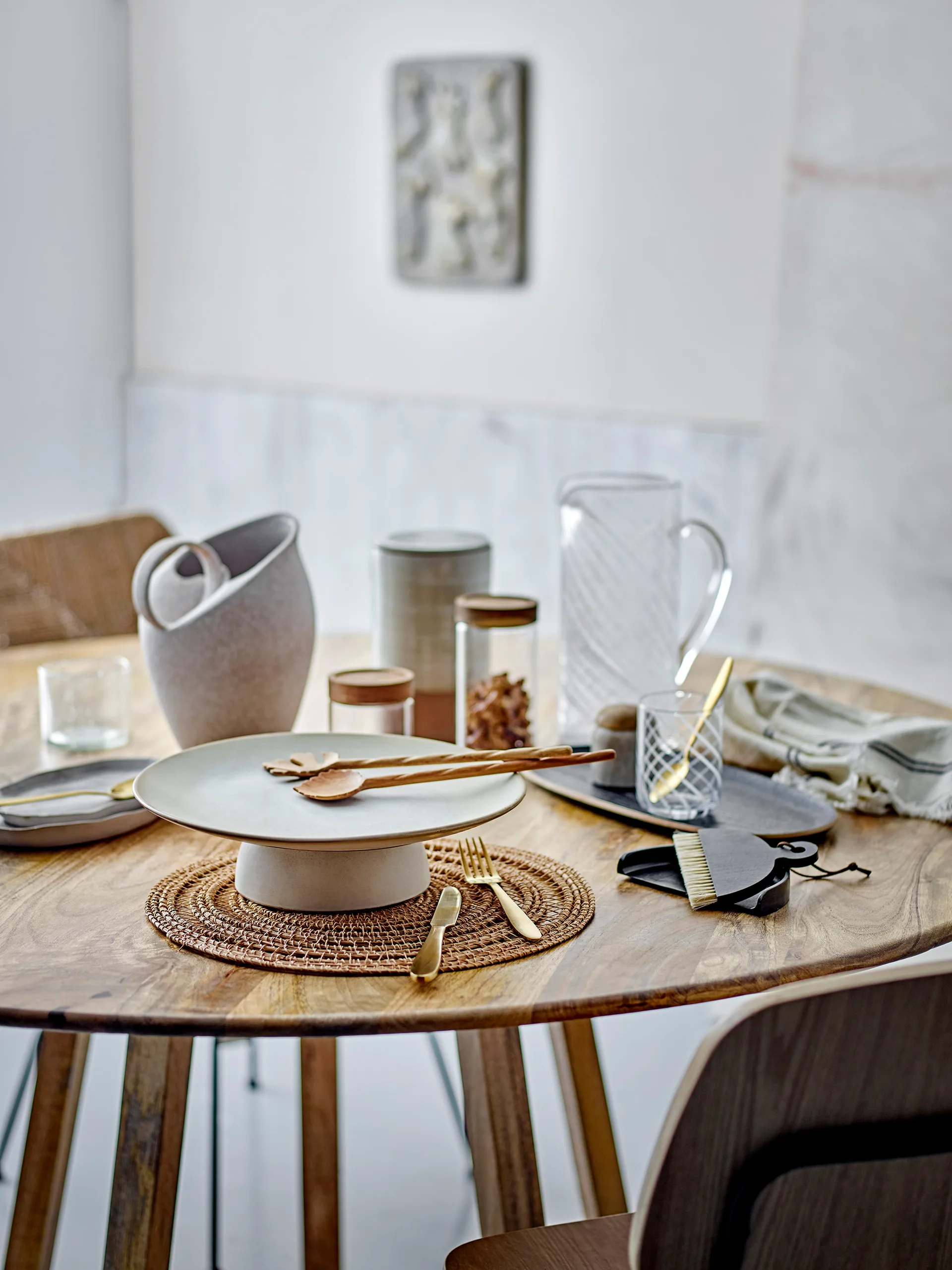 Cleaning dustpan & broom, Black beech Bloomingville