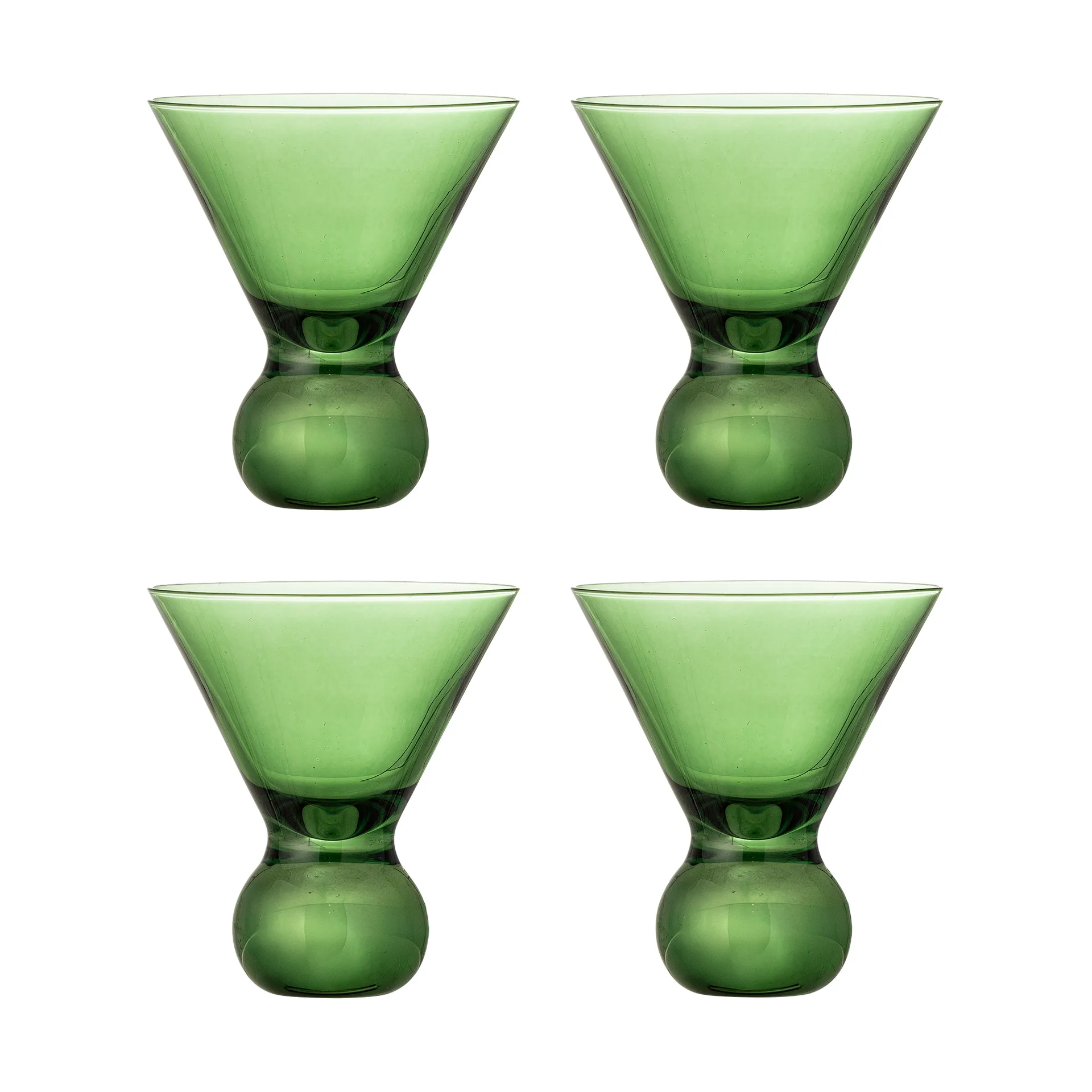 Corliss cocktail glass 4-pack, Green Bloomingville