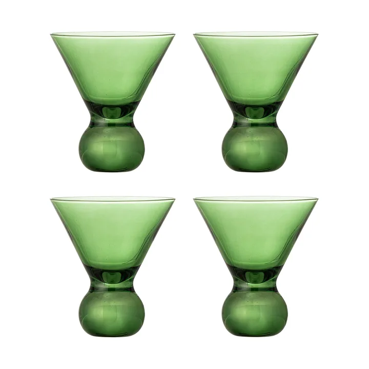 Corliss cocktail glass 4-pack - Green - Bloomingville