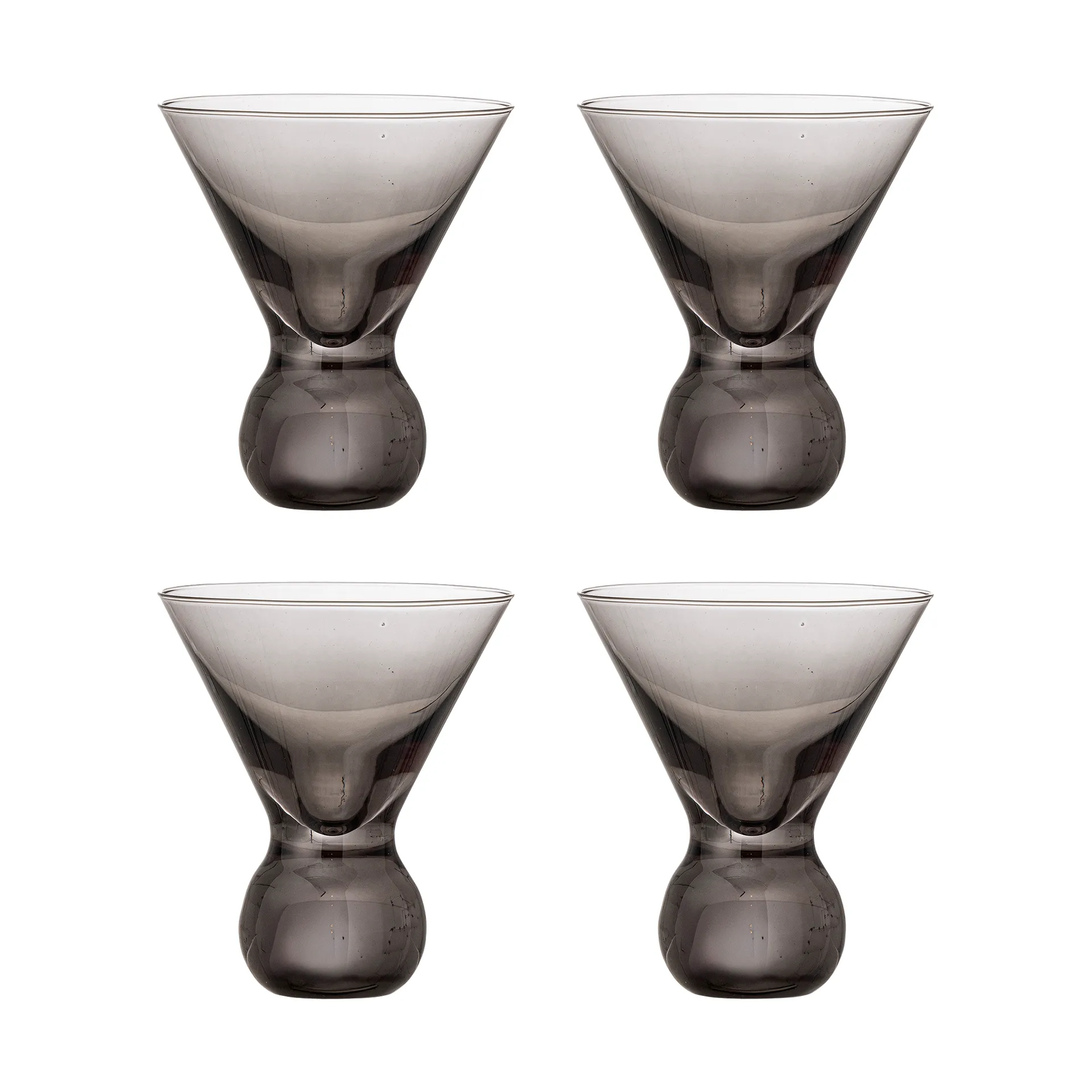 Corliss cocktail glass 4-pack, Grey Bloomingville
