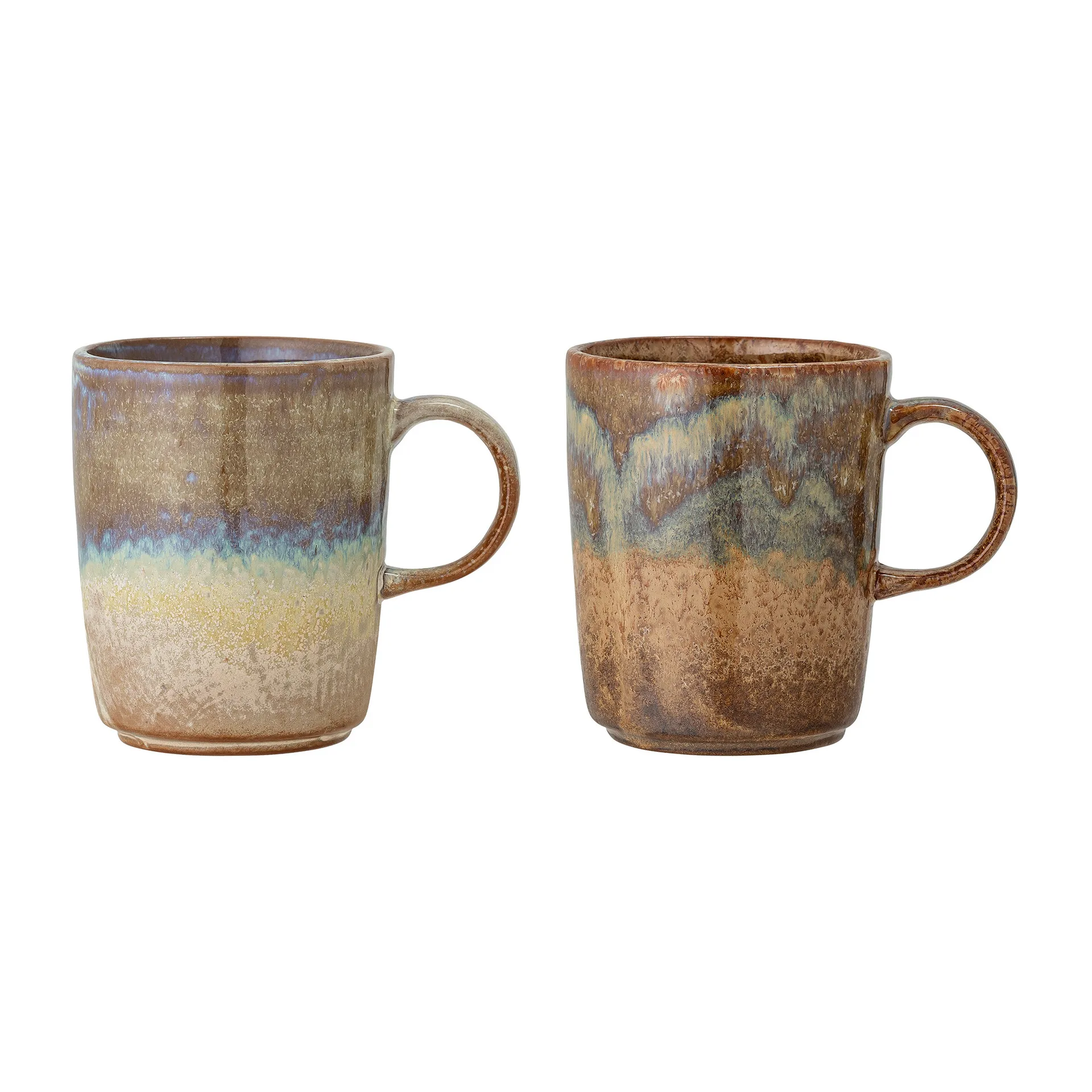 Dahlia mug 45 cl 2-pack, Brown Bloomingville