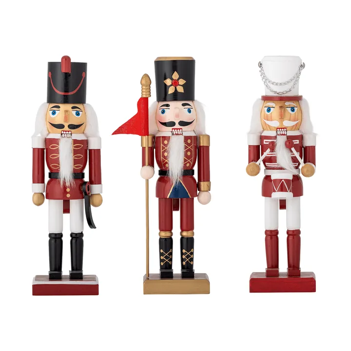 Darren nötknäppare juldekoration - Red, 3 pieces, 25 cm - Bloomingville