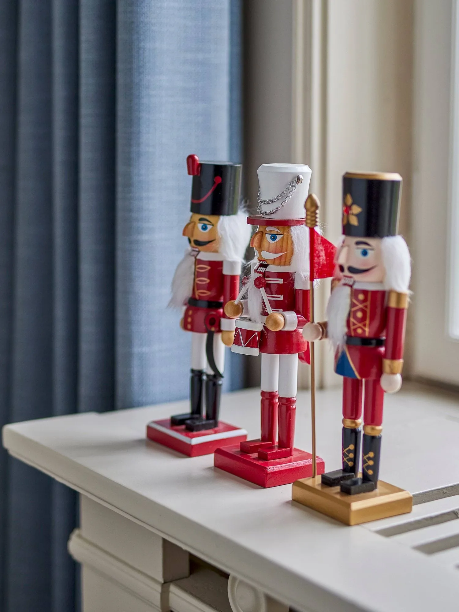 Darren nutcracker Christmas decoration, Red, 3 pieces, 25 cm Bloomingville