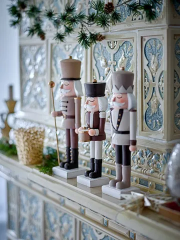 Darryl nutcracker Christmas decoration - Brown, 3 pieces - Bloomingville