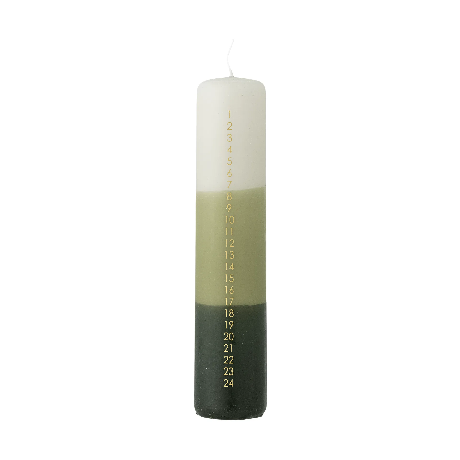 Dip Dye advent candle, Green, 25 cm Bloomingville