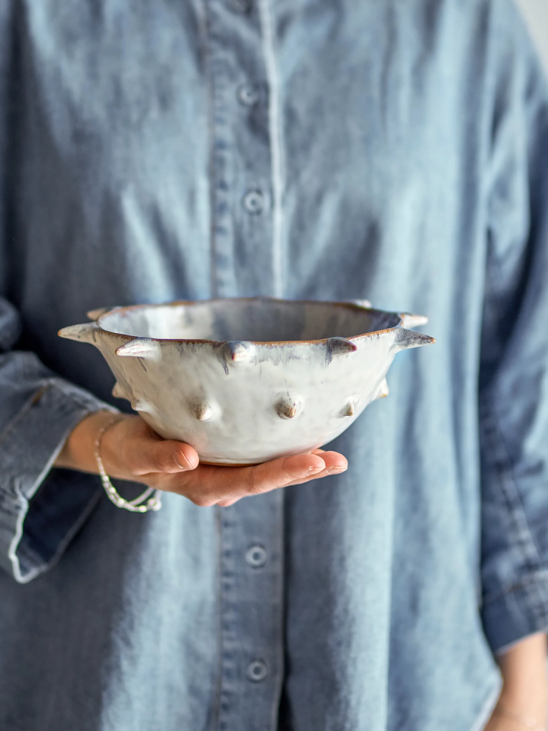 Edie bowl Ø22.5 cm, Blue Bloomingville