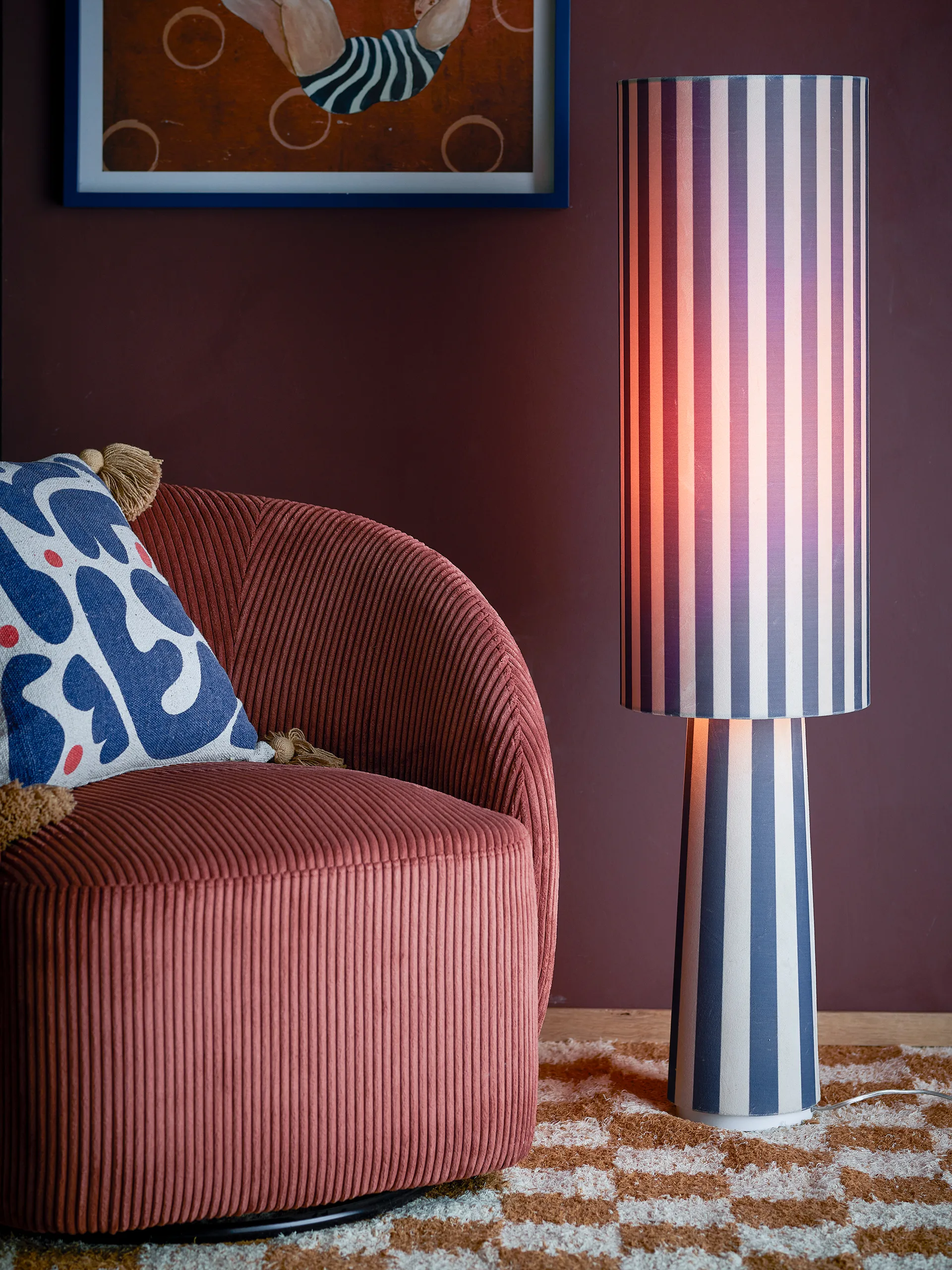 Emmie floor lamp, Blue Bloomingville