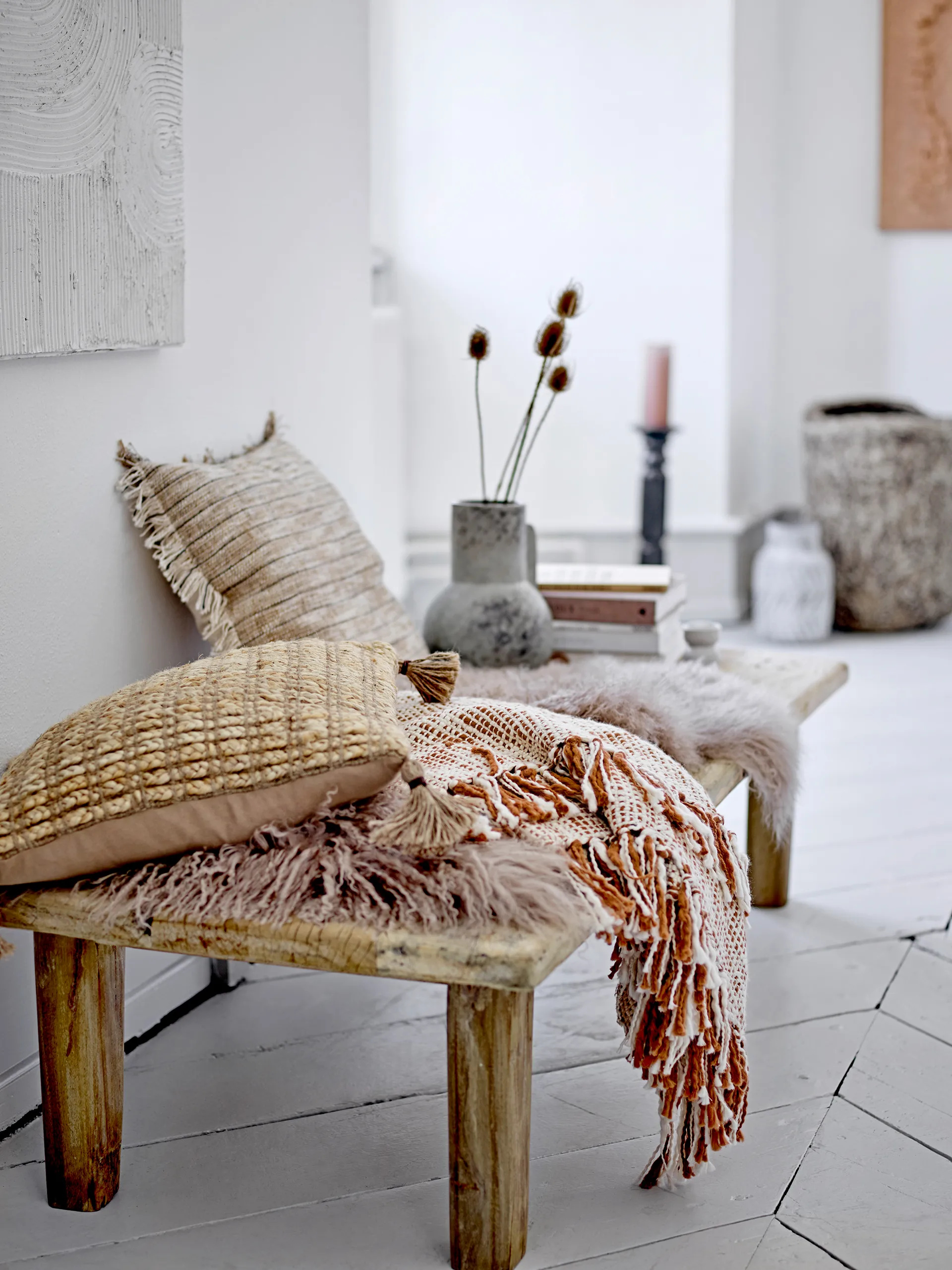 Febbie cushion 45x45 cm, Natural Bloomingville