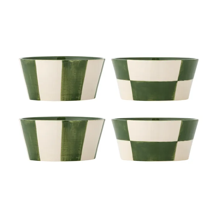 Floki bowl - Green, 4 pieces - Bloomingville