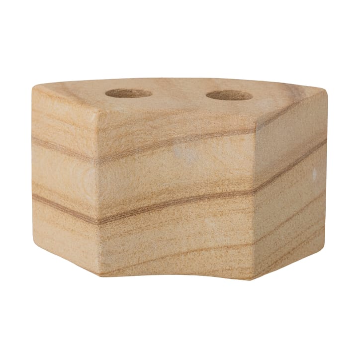 Florida candleholder 14,5x8x7,5 cm - Natural sandstone - Bloomingville