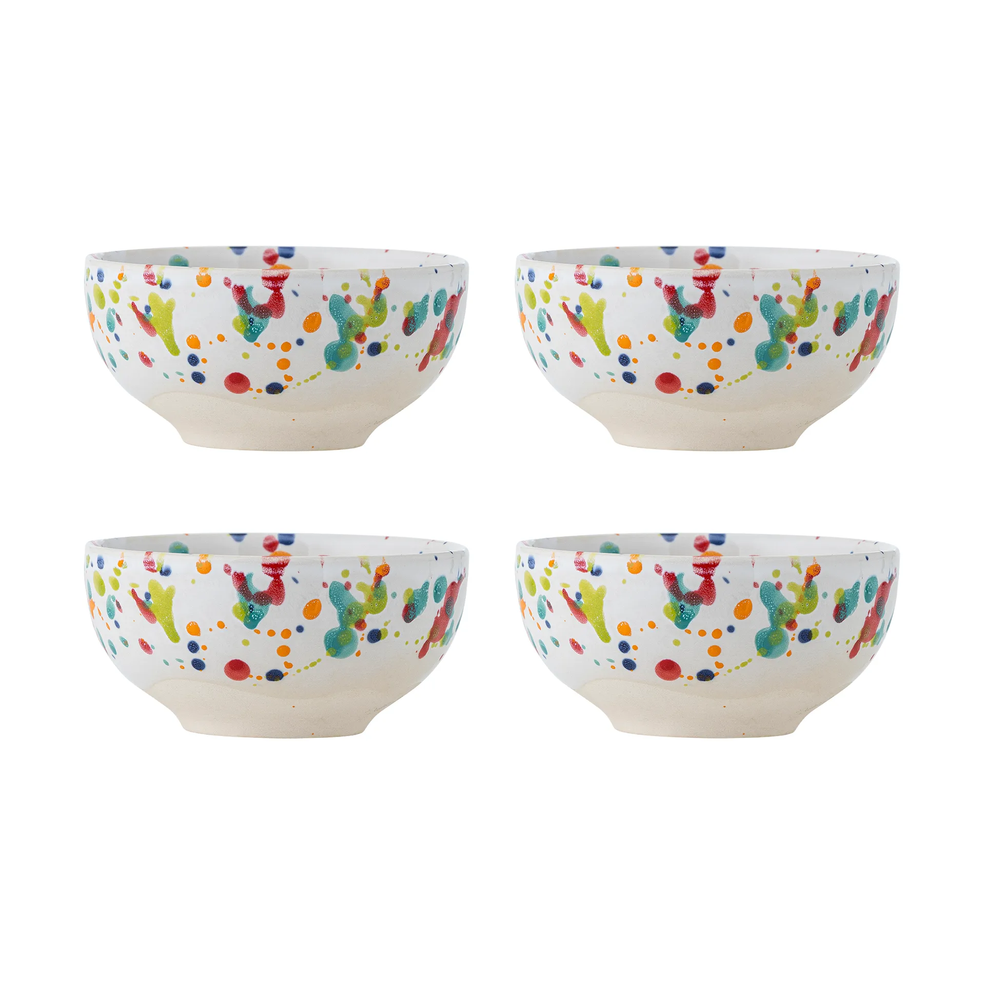 Freckles bowl 4-pack Ø11.5 cm, Red Bloomingville