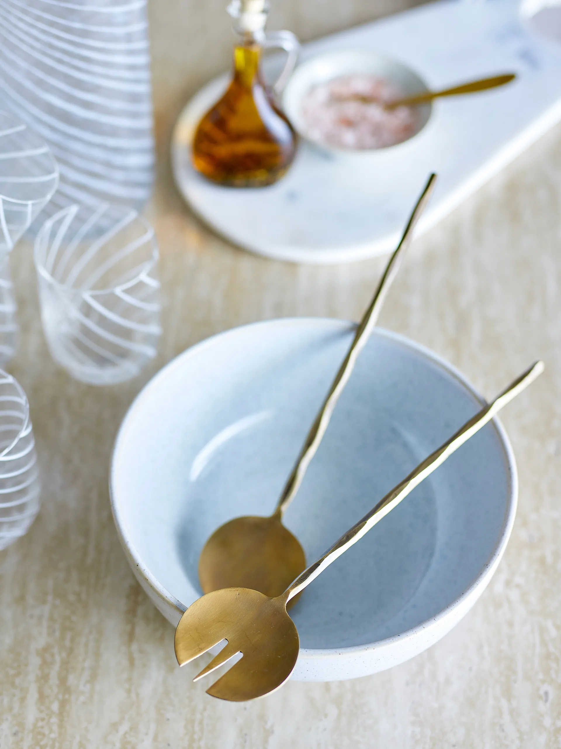 Gaith salad servers 2-piece, Brass Bloomingville