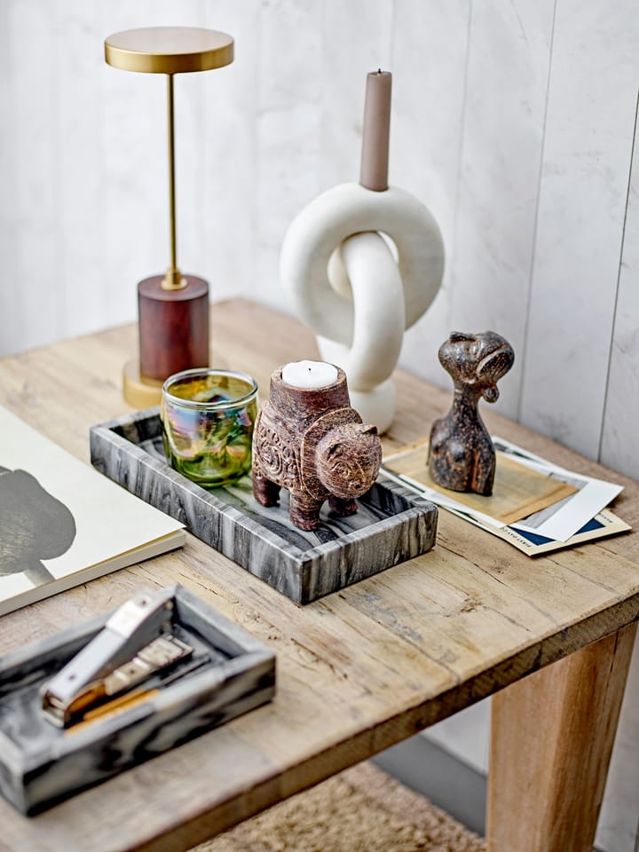 Goa candleholder 20 cm, White marble Bloomingville