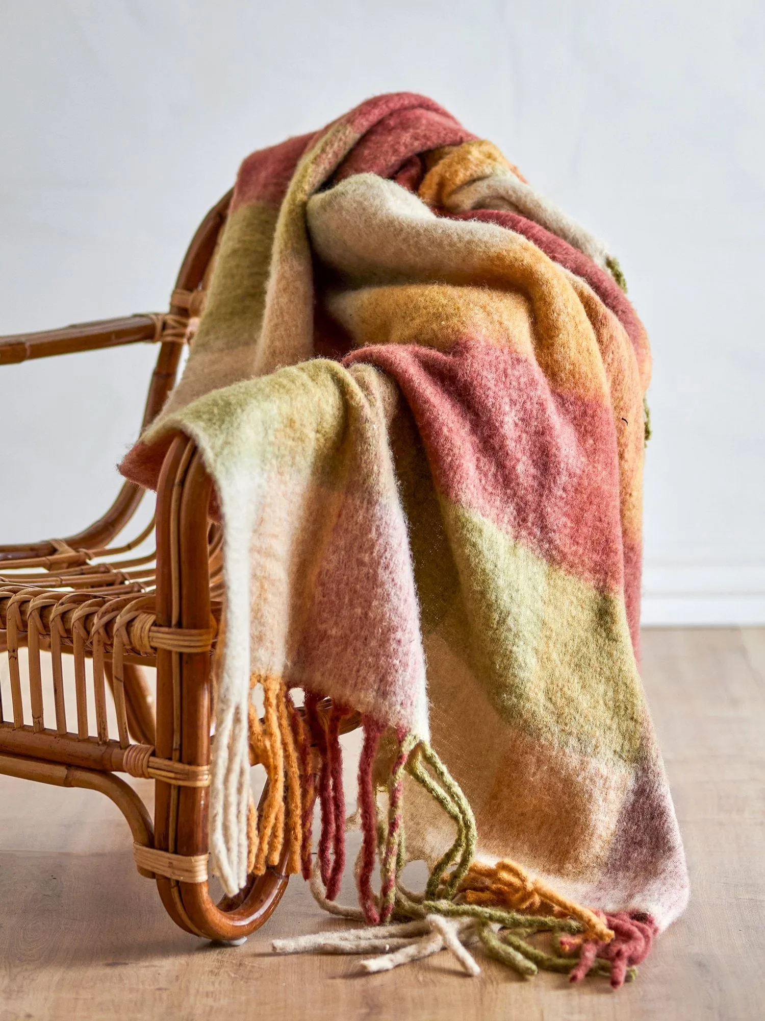 Hamisha throw blanket, Multi, checked, 152x127 cm Bloomingville