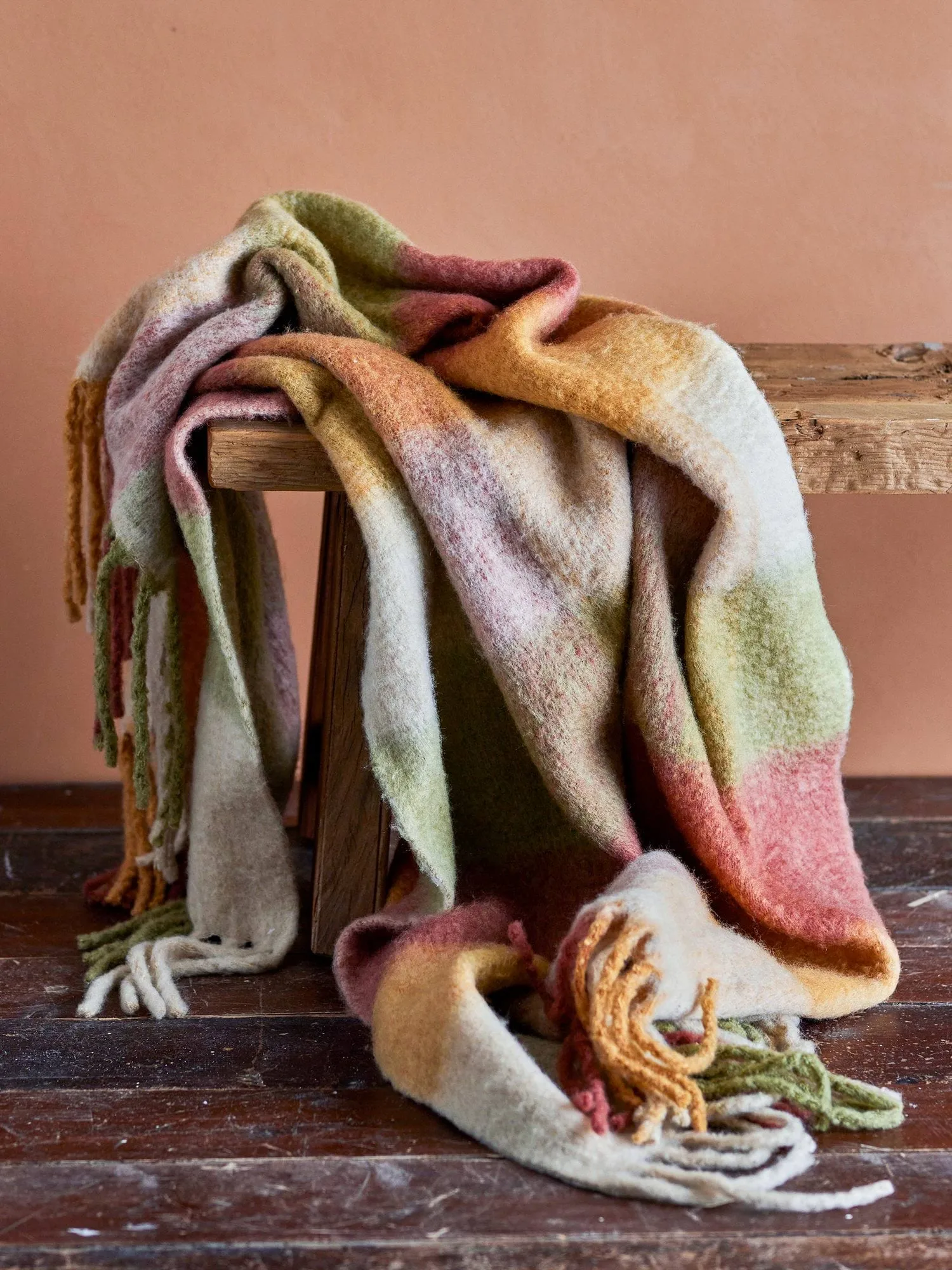 Hamisha throw blanket, Multi, checked, 152x127 cm Bloomingville