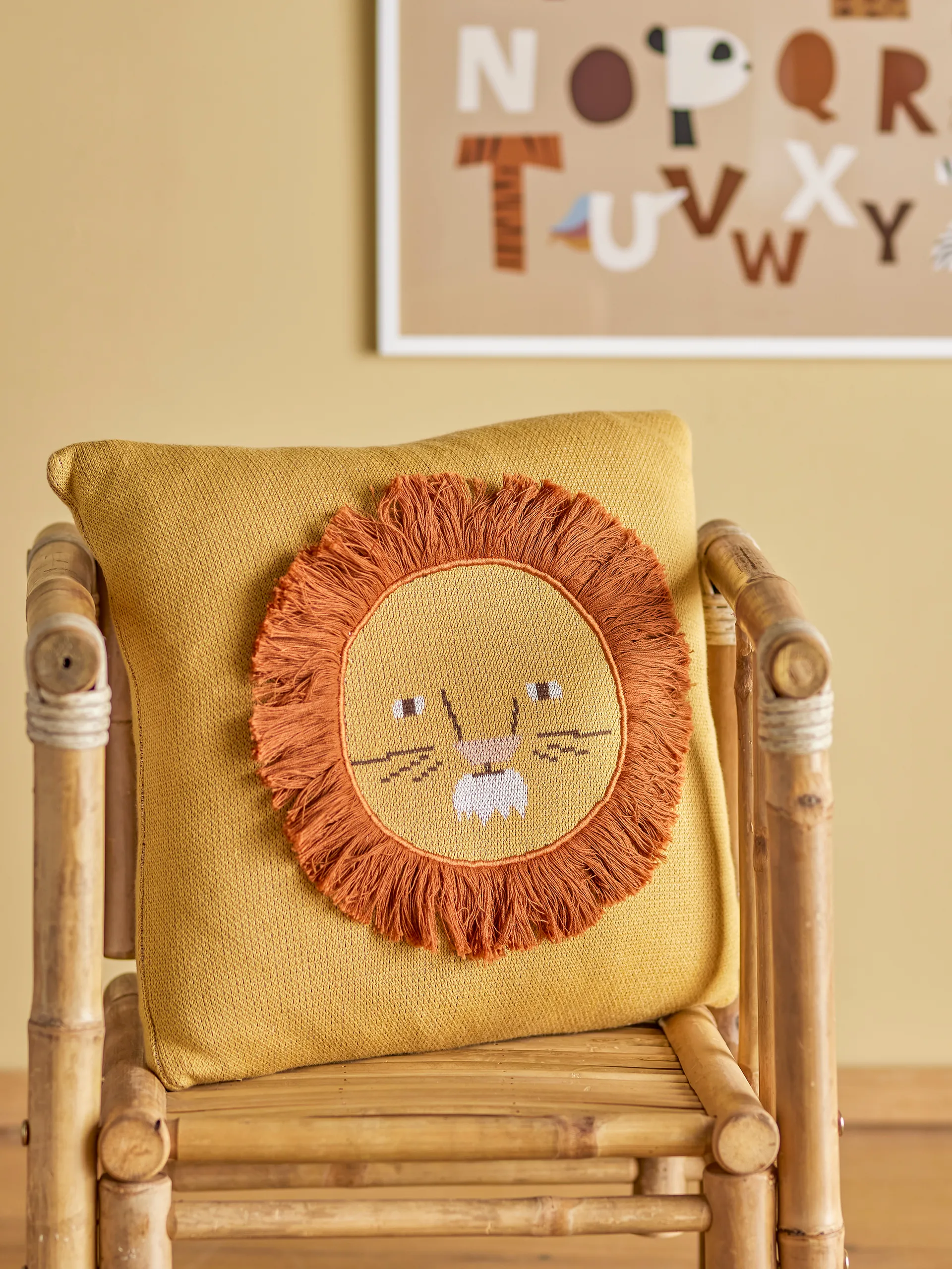 Harrison cushion 40x40 cm, Yellow lion Bloomingville