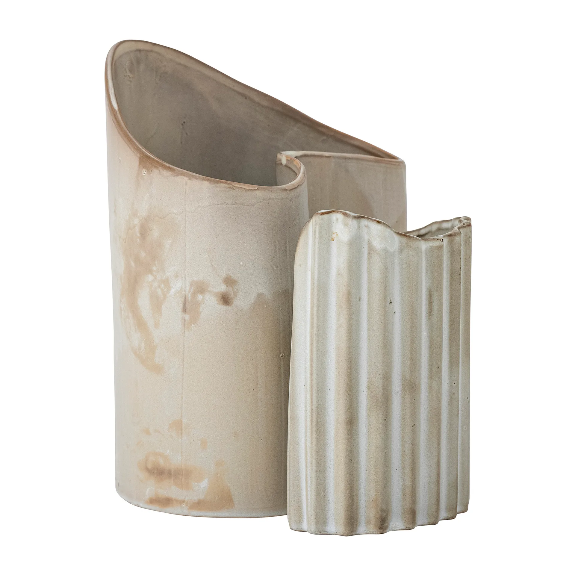 Henaj vase 2 pieces, Brown-beige Bloomingville