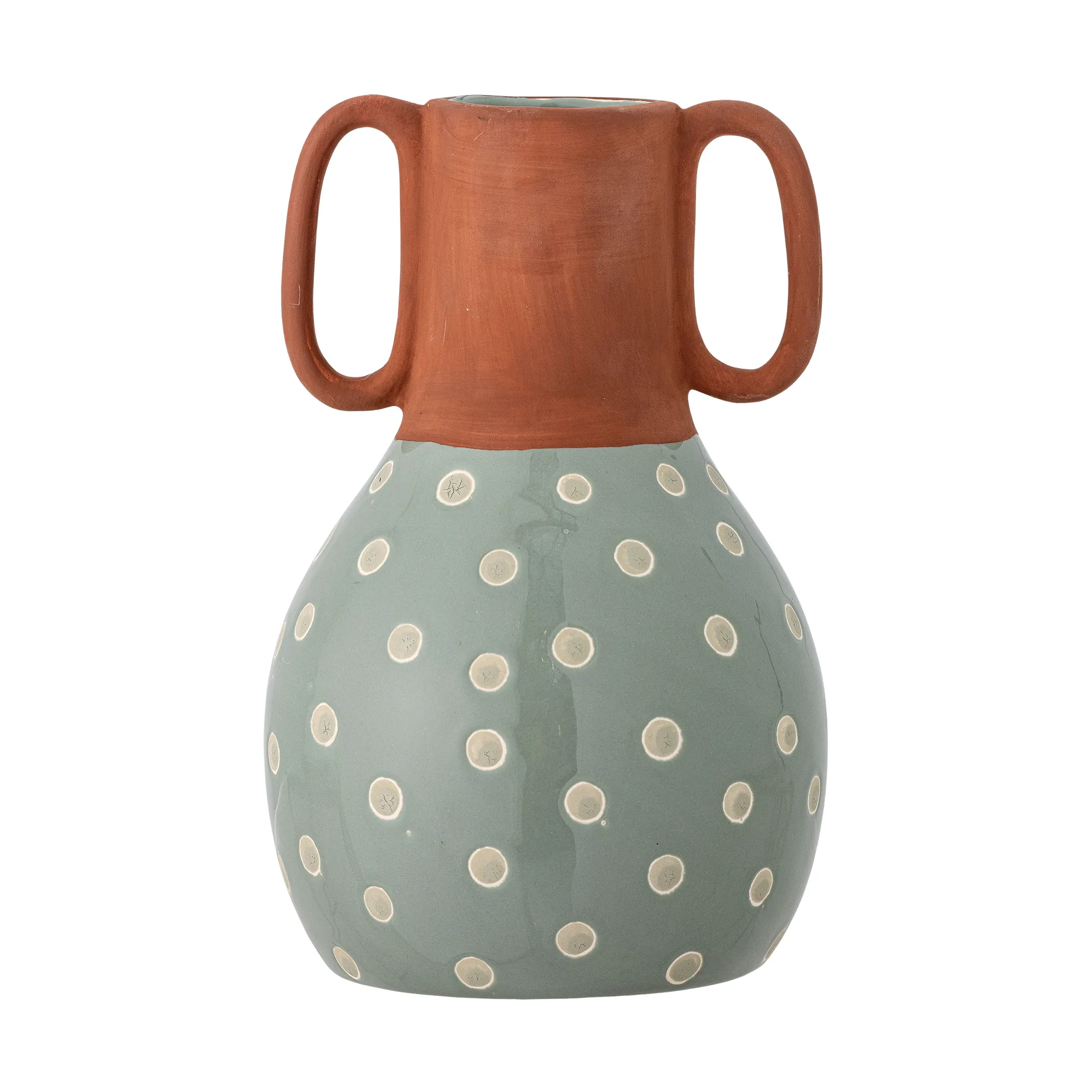 Hercule vase 20 cm, Green-brown Bloomingville