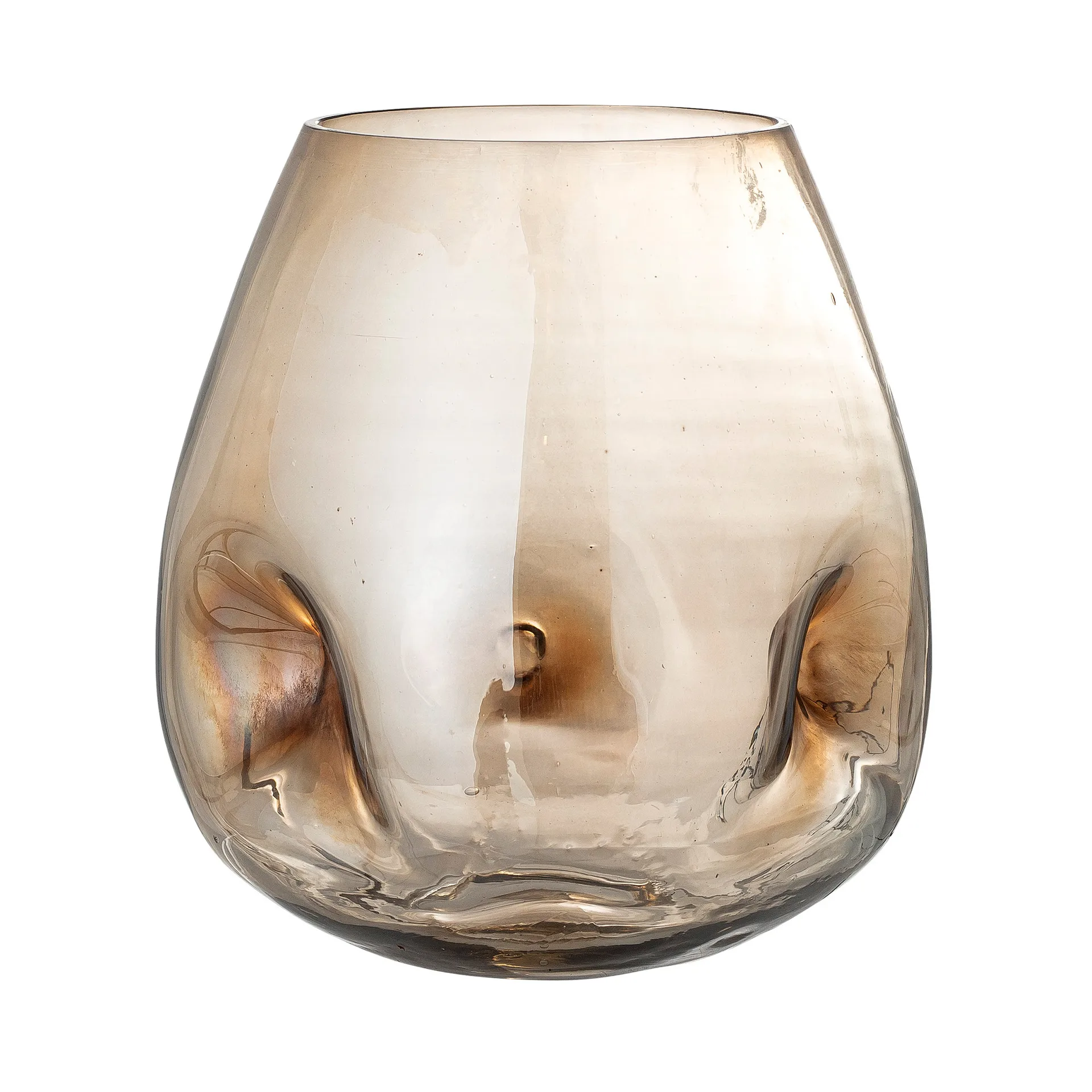 Ifza glass vase 20 cm, brown Bloomingville
