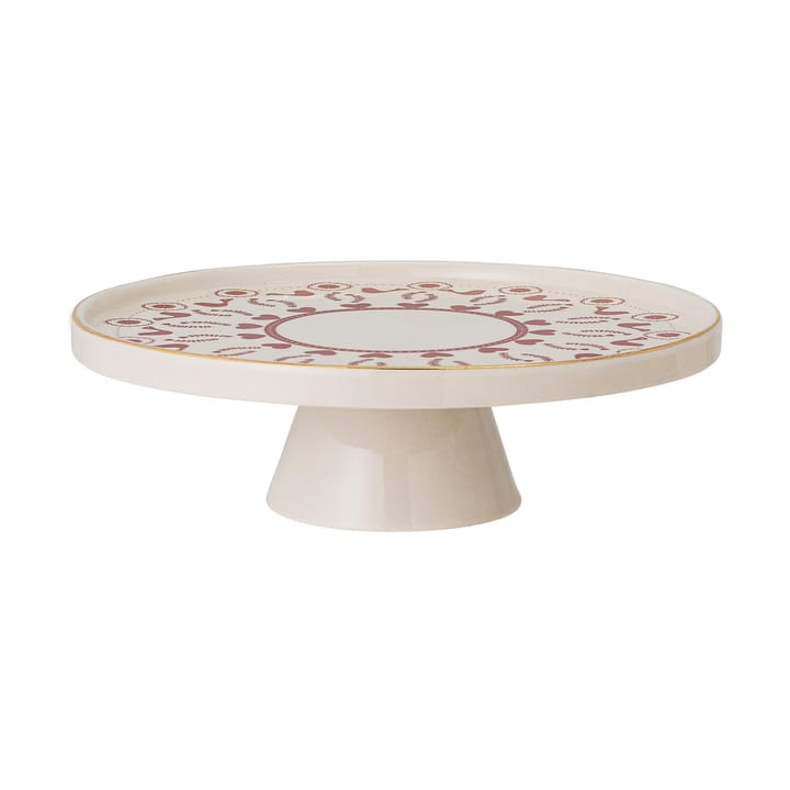 Jolly stoneware cake plate Ø26 cm - White-red - Bloomingville