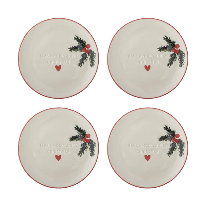 Jovida assiett - Nature, 4 pieces, Ø16 cm - Bloomingville
