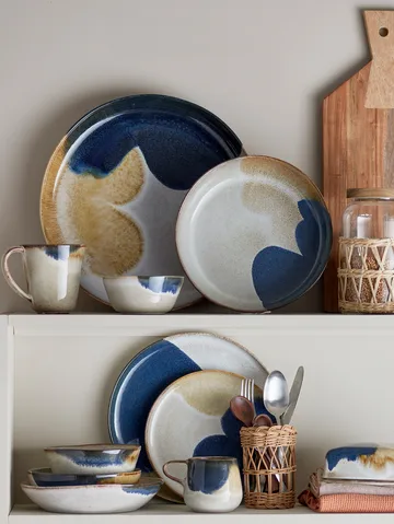 Jules dinner set 12-piece - Grey - Bloomingville