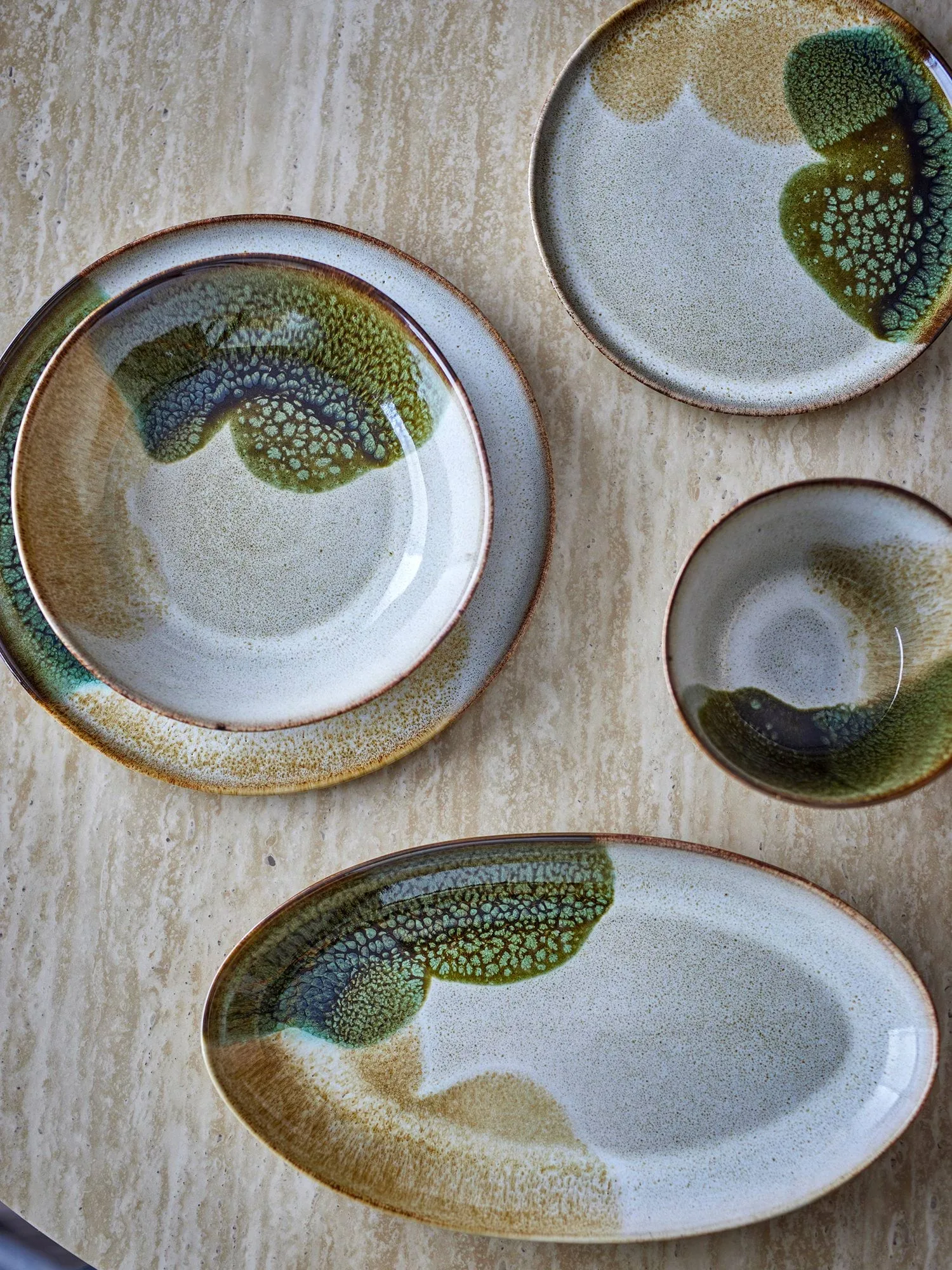 Jules serving platter, Green, 33.5x18.5 cm Bloomingville