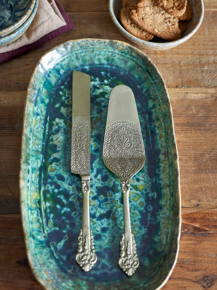 Kalima cake serving set 2 pieces, Brass Bloomingville