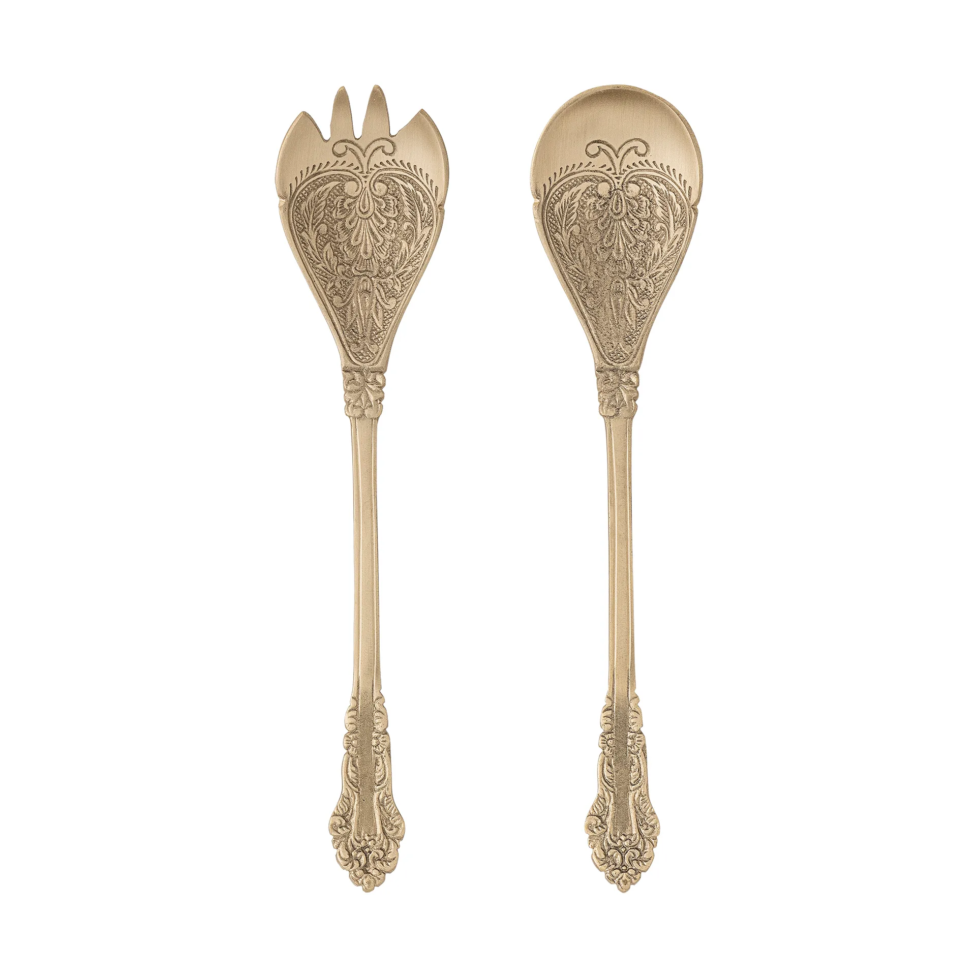 Kalima salad servers 2 pieces, Brass Bloomingville