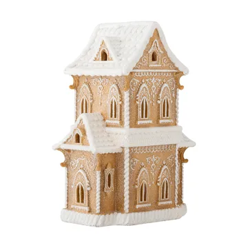 Kevin decorative house with light - Brown, 37 cm - Bloomingville