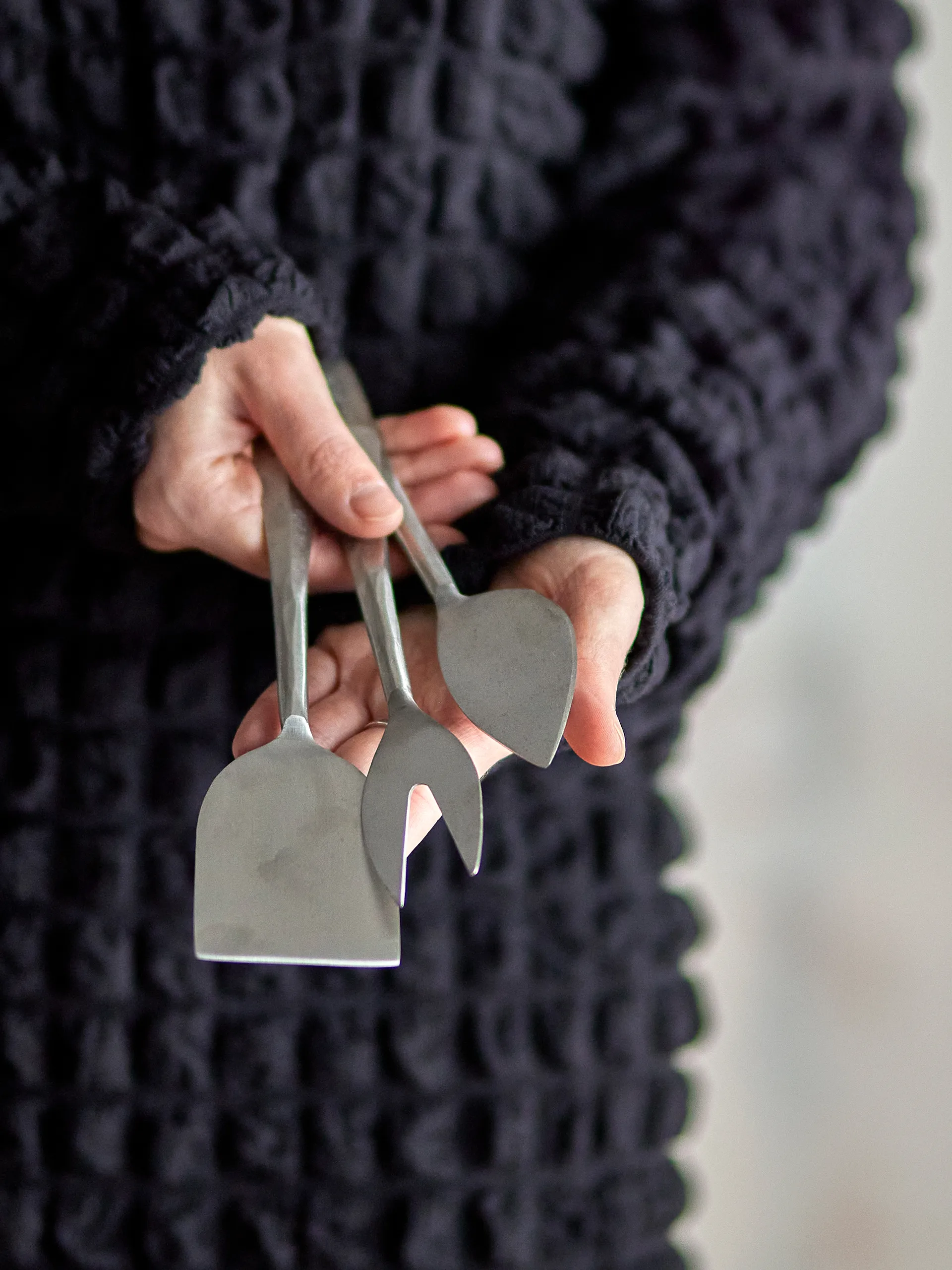 Kinnie cheese knife set 3 pieces, Stainless steel Bloomingville