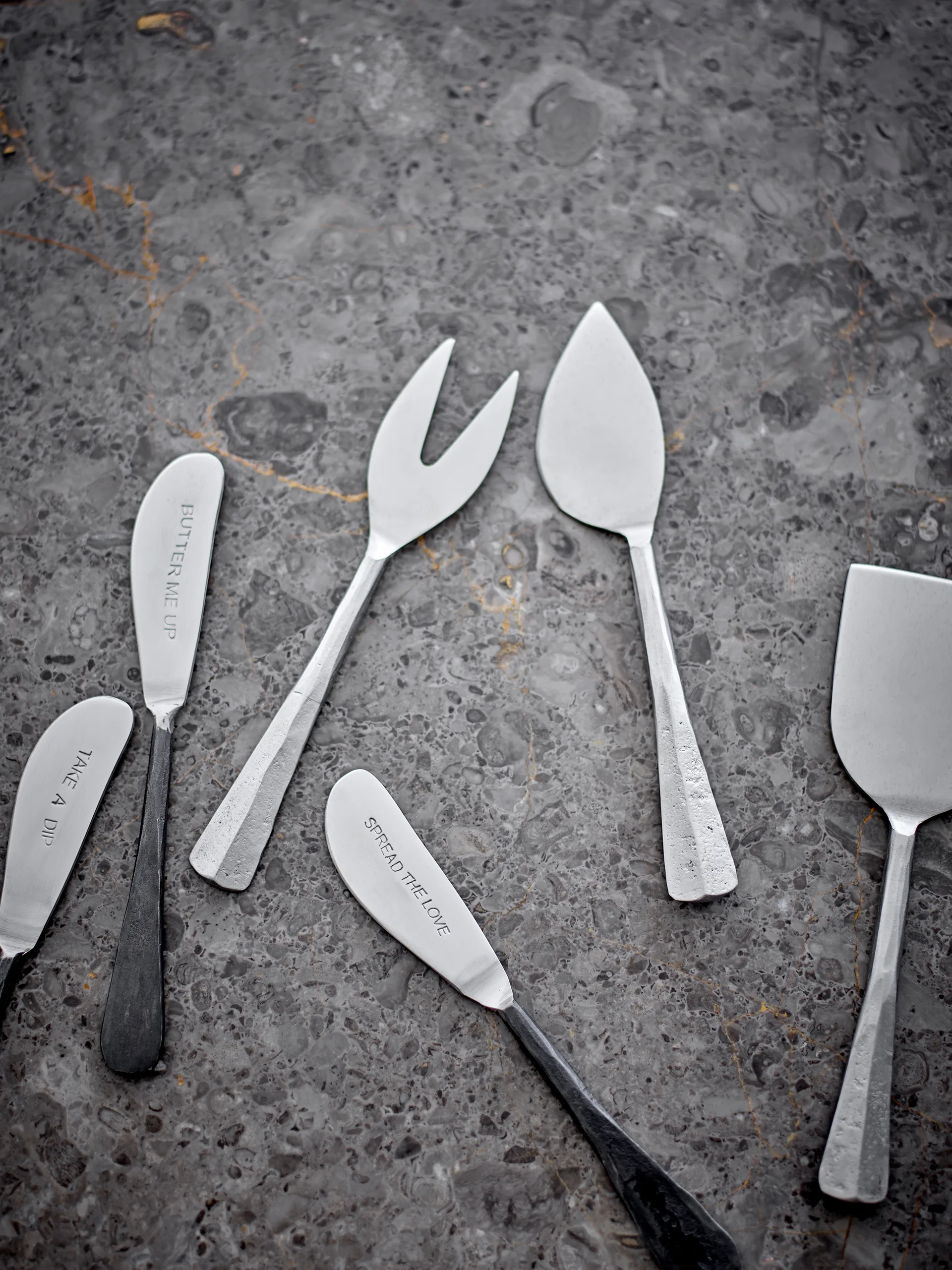 Kinnie cheese knife set 3 pieces, Stainless steel Bloomingville