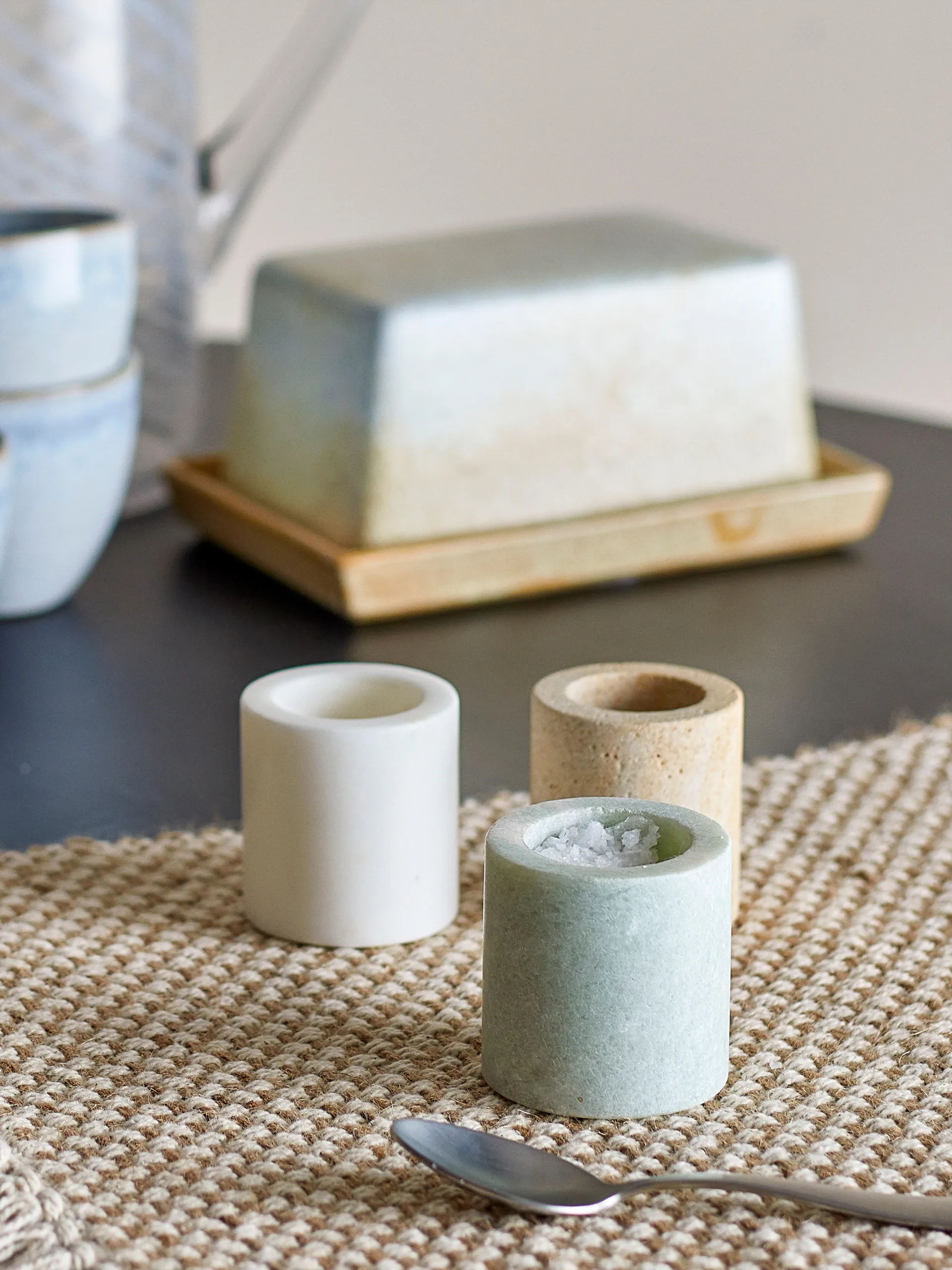 Kokui jar 3 parts, Marble Bloomingville