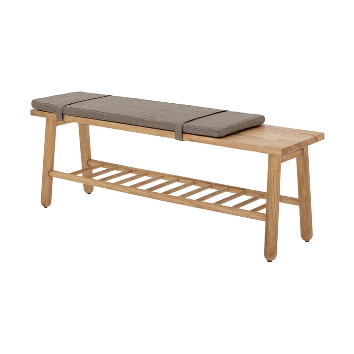 Linde bench with cushion, Grey Bloomingville