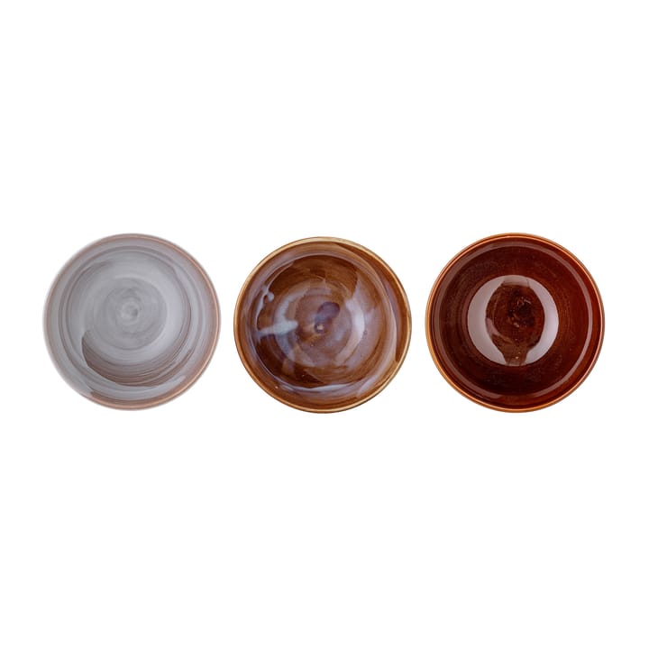 Lotus bowl Ø13.5 cm 3 pieces, Brown Bloomingville